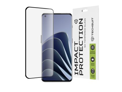 Techsuit – 111D Full Cover Full Glue zakrivené 3D ochranné sklo na OnePlus 10 Pro/11/11R/Ace 2/Ace 2 Pro/Find X5 Pro – čierny