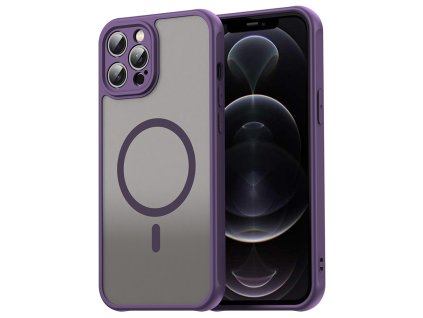 Techsuit – HaloFrost II MagSafe ochranný kryt na iPhone 12 Pro Max – fialový
