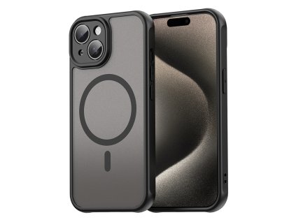 Techsuit – HaloFrost II MagSafe ochranný kryt na iPhone 15 Plus – čierny