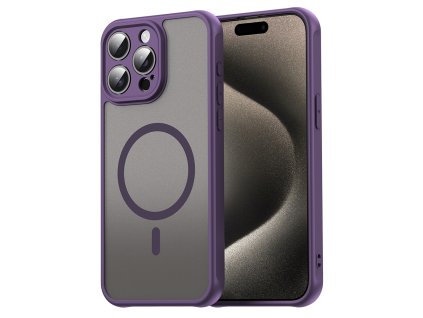 Techsuit – HaloFrost II MagSafe ochranný kryt na iPhone 15 Pro Max – fialový
