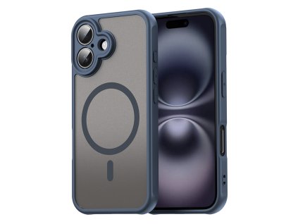 Techsuit – HaloFrost II MagSafe ochranný kryt na iPhone 16 – tmavomodrý