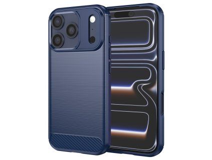 Techsuit - Carbon Silicone kryt pre iPhone 17 Pro - modrý
