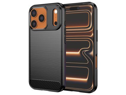 Techsuit - Carbon Silicone kryt pre iPhone 17 Pro Max - čierny