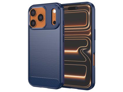 Techsuit - Carbon Silicone kryt pre iPhone 17 Pro Max - modrý