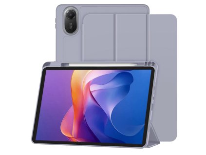 Techsuit - Flex Trifold puzdro so stojanom a držiakom na ceruzku pre Xiaomi Redmi Pad 2 - fialové