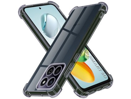 Techsuit - Shockproof Clear Silicone obal pre Honor 200 Smart / X7c – dymovo čierny