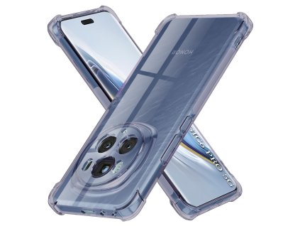 Techsuit - Shockproof Clear Silicone obal pre Honor Magic6 Pro – dymovo čierny