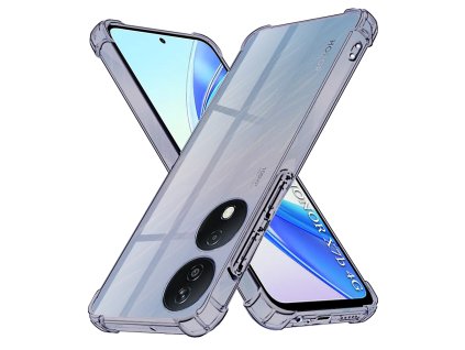 Techsuit - Shockproof Clear Silicone obal pre Honor X7b / X7b 5G / 90 SMART – dymovo čierny