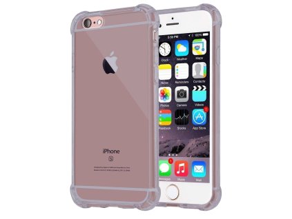 Techsuit - Shockproof Clear Silicone obal pre iPhone 5 / 5s / SE – dymovo čierny