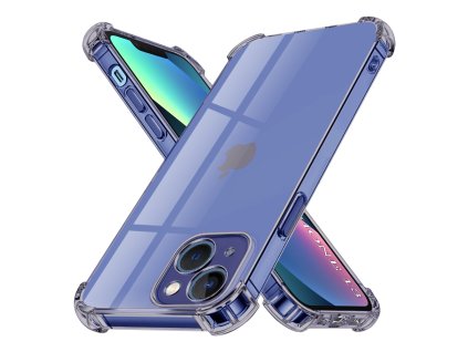 Techsuit - Shockproof Clear Silicone obal pre iPhone 13 – dymovo čierny