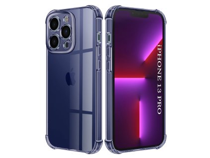Techsuit - Shockproof Clear Silicone obal pre iPhone 13 Pro – dymovo čierny