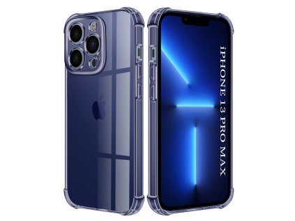 Techsuit - Shockproof Clear Silicone obal pre iPhone 13 Pro Max – dymovo čierny