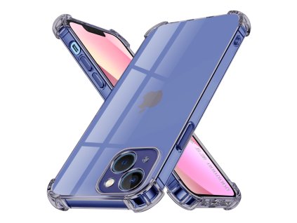 Techsuit - Shockproof Clear Silicone obal pre iPhone 13 mini – dymovo čierny