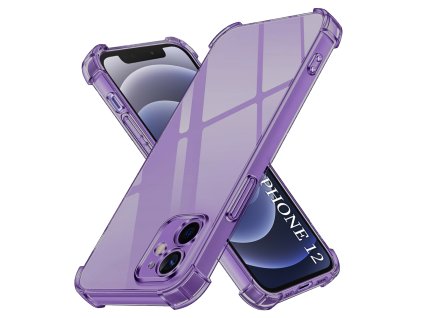 Techsuit - Shockproof Clear Silicone obal pre iPhone 12 – dymovo čierny