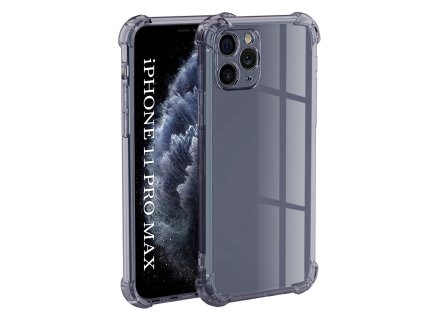 Techsuit - Shockproof Clear Silicone obal pre iPhone 11 Pro Max – dymovo čierny