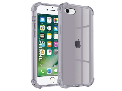 Techsuit - Shockproof Clear Silicone obal pre iPhone 7 / iPhone 8 / SE 2, 2020 / SE 3, 2022 – dymovo čierny