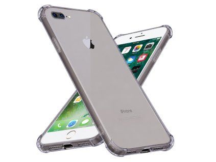 Techsuit - Shockproof Clear Silicone obal pre iPhone 7 Plus / iPhone 8 Plus – dymovo čierny
