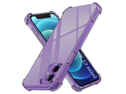 Techsuit - Shockproof Clear Silicone obal pre iPhone 12 mini – dymovo čierny