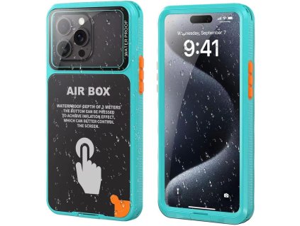 ShellBox - AirBox Waterproof IP68 Case (6.1 inch) - iPhone 12/12 Pro/13/13 Pro/14/14 pro/15/15 Pro/16 - Blue
