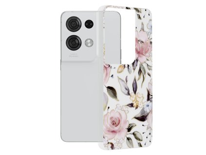 Techsuit - Marble Series kryt pre Oppo Reno8 Pro - Chloe biely