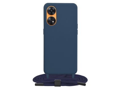 Techsuit - Crossbody Lanyard puzdro so šnúrkou pre Oppo Reno8 T - modré