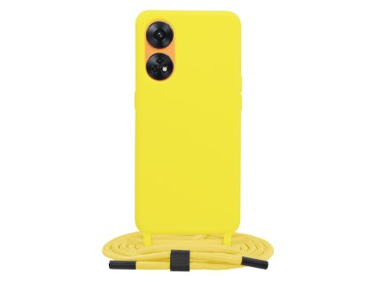 Techsuit - Crossbody Lanyard puzdro so šnúrkou pre Oppo Reno8 T - žlté