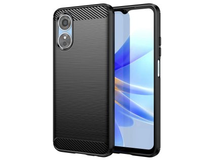 Techsuit - Carbon Silicone kryt pre Oppo A17 - čierny