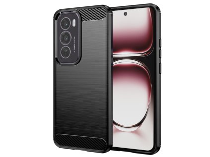 Techsuit - Carbon Silicone kryt pre Oppo Reno12 Pro - čierny
