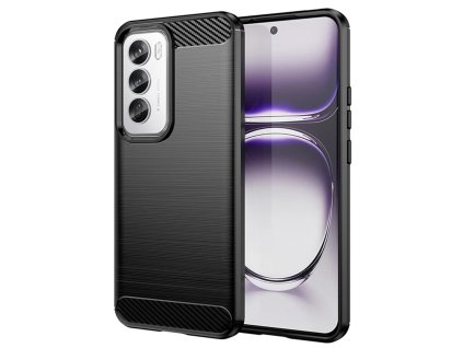 Techsuit - Carbon Silicone kryt pre Oppo Reno12 - čierny