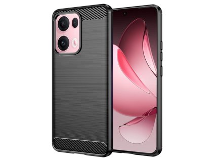 Techsuit - Carbon Silicone kryt pre Oppo Reno13 Pro - čierny