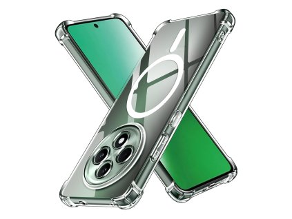 Techsuit - Shockproof Clear Silicone MagSafe - Oppo Reno12 F 4G / Reno12 F 5G / Reno12 FS 4G / Reno12 FS 5G - Clear