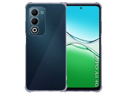Techsuit - Shockproof Clear Silicone obal pre Oppo A5 4G - dymovo čierny