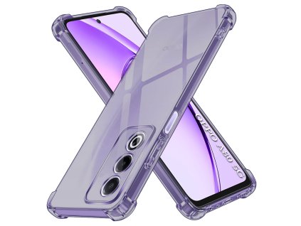 Techsuit - Shockproof Clear Silicone obal pre Oppo A80 5G - dymovo čierny