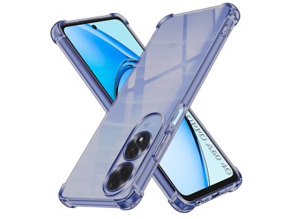 Techsuit - Shockproof Clear Silicone obal pre Oppo A60 4G - dymovo čierny