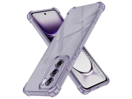 Techsuit - Shockproof Clear Silicone obal pre Oppo Reno12 - dymovo čierny