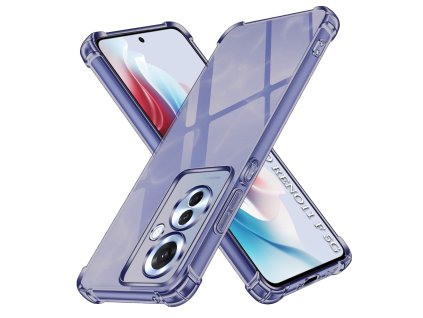 Techsuit - Shockproof Clear Silicone obal pre Oppo Reno11 F - dymovo čierny