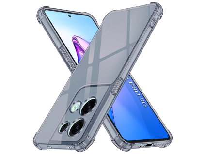 Techsuit - Shockproof Clear Silicone obal pre Oppo Reno8 Pro - dymovo čierny