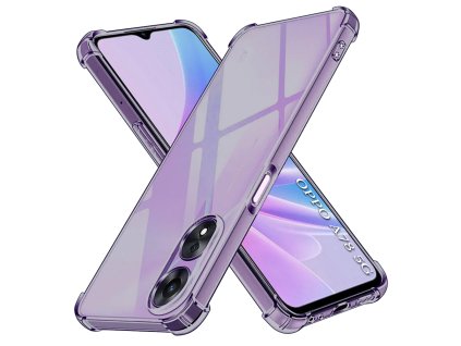 Techsuit - Shockproof Clear Silicone obal pre Oppo A58 5G / A78 5G - dymovo čierny