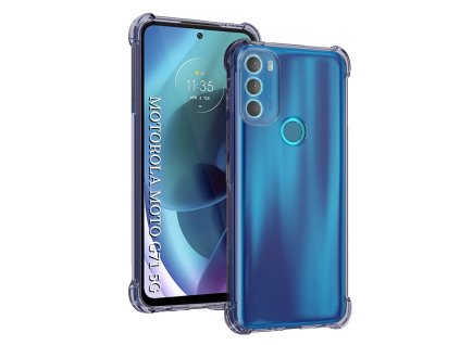 Techsuit - Shockproof Clear Silicone obal pre Motorola Moto G71 5G - dymovo čierny