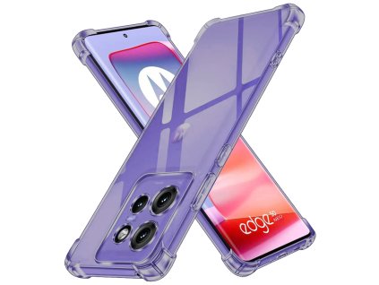 Techsuit - Shockproof Clear Silicone obal pre Motorola Edge 50 Neo / Motorola ThinkPhone 25 – dymovo čierny