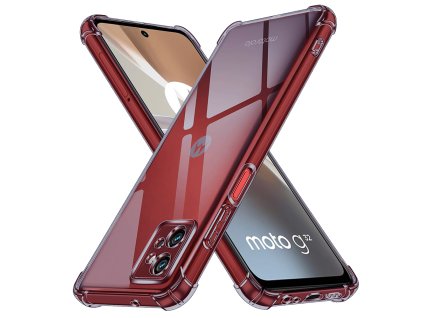 Techsuit - Shockproof Clear Silicone obal pre Motorola Moto G32 - dymovo čierny