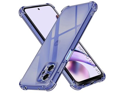 Techsuit - Shockproof Clear Silicone obal pre Motorola Moto G13 / G23 - dymovo čierny