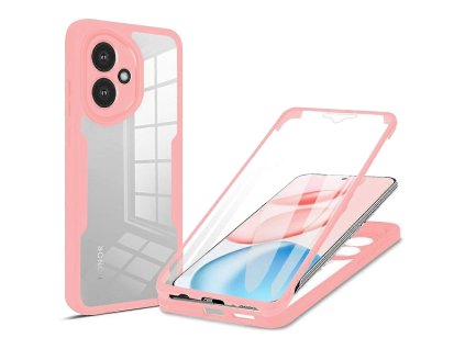 Techsuit - ColorVerse 360 Series kryt + ochranné sklo pre Honor 400 - ružový