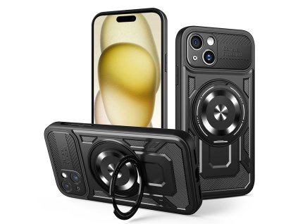 Techsuit - RuggedCam kryt pre iPhone 15 - čierny