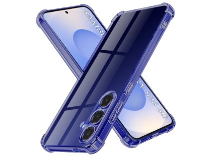 Techsuit - Shockproof Clear Silicone obal pre Samsung Galaxy S25 - dymovo čierny