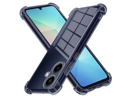 Techsuit - Shockproof Clear Silicone obal pre Samsung Galaxy A06 - dymovo čierny