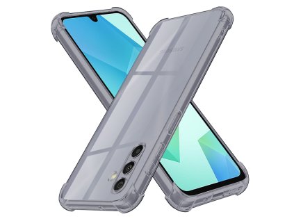 Techsuit - Shockproof Clear Silicone obal pre Samsung Galaxy A16 4G / A16 5G - dymovo čierny