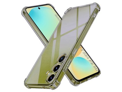 Techsuit - Shockproof Clear Silicone obal pre Samsung Galaxy S24 FE - dymovo čierny