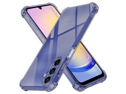 Techsuit - Shockproof Clear Silicone obal pre Samsung Galaxy A25 5G - dymovo čierny
