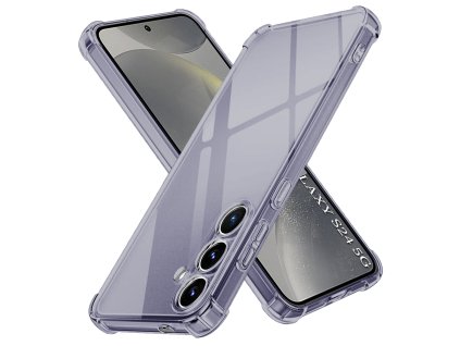 Techsuit - Shockproof Clear Silicone obal pre Samsung Galaxy S24 - dymovo čierny